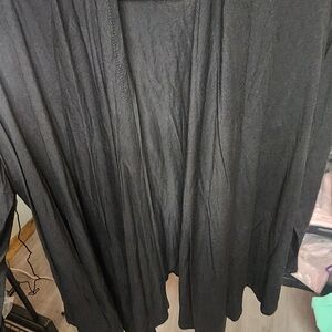 Collection B Charcoal Open Front Cardigan